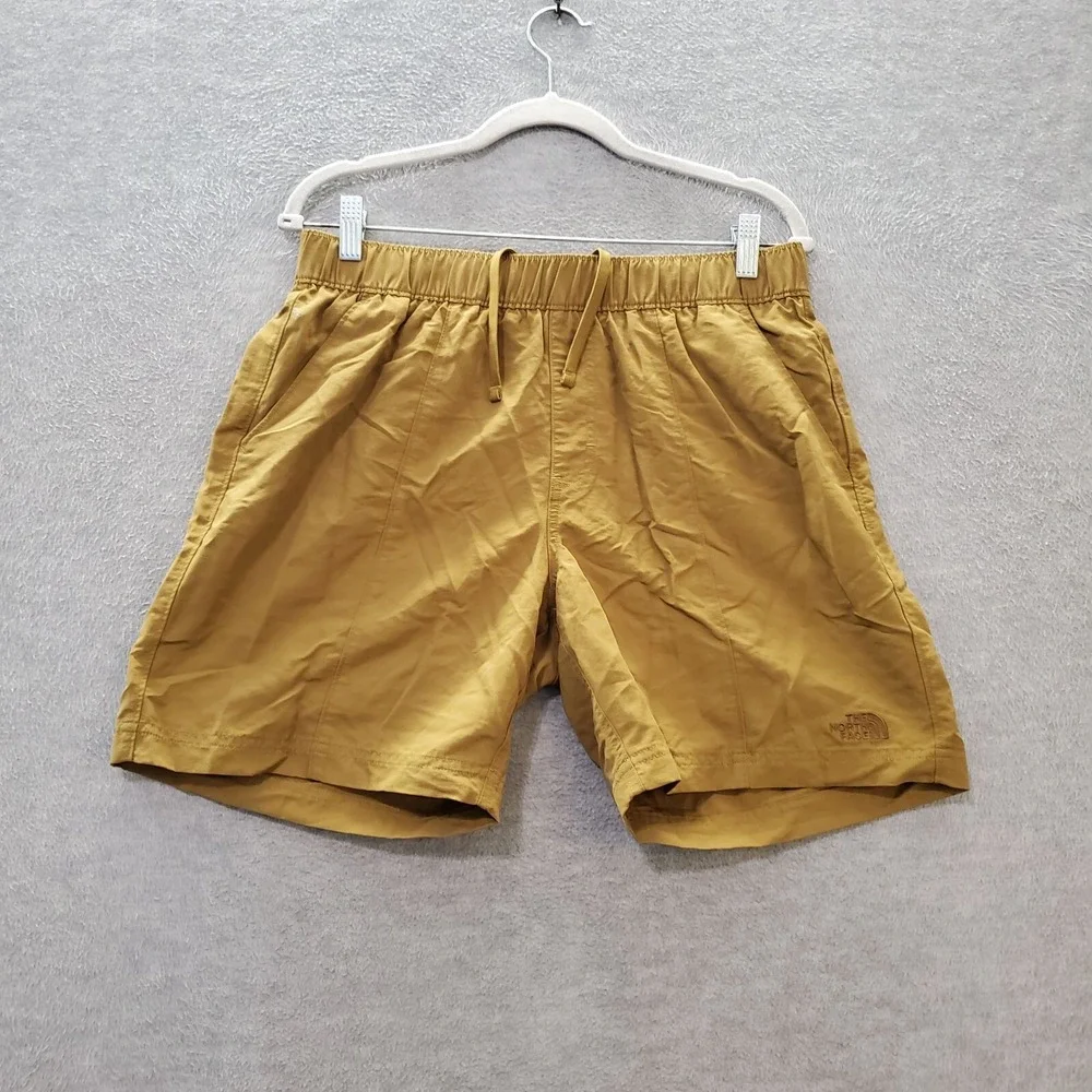 The North Face Men Swimwear M Yellow Trunks Outdoor Beach Logo READ